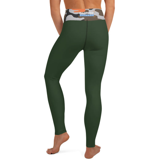 Yoga Pants Olive w/ Orange and bone camo