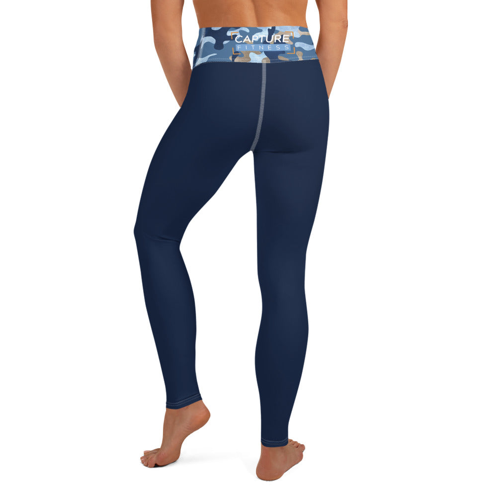 Yoga Pants Navy w/ blue & tan Camo